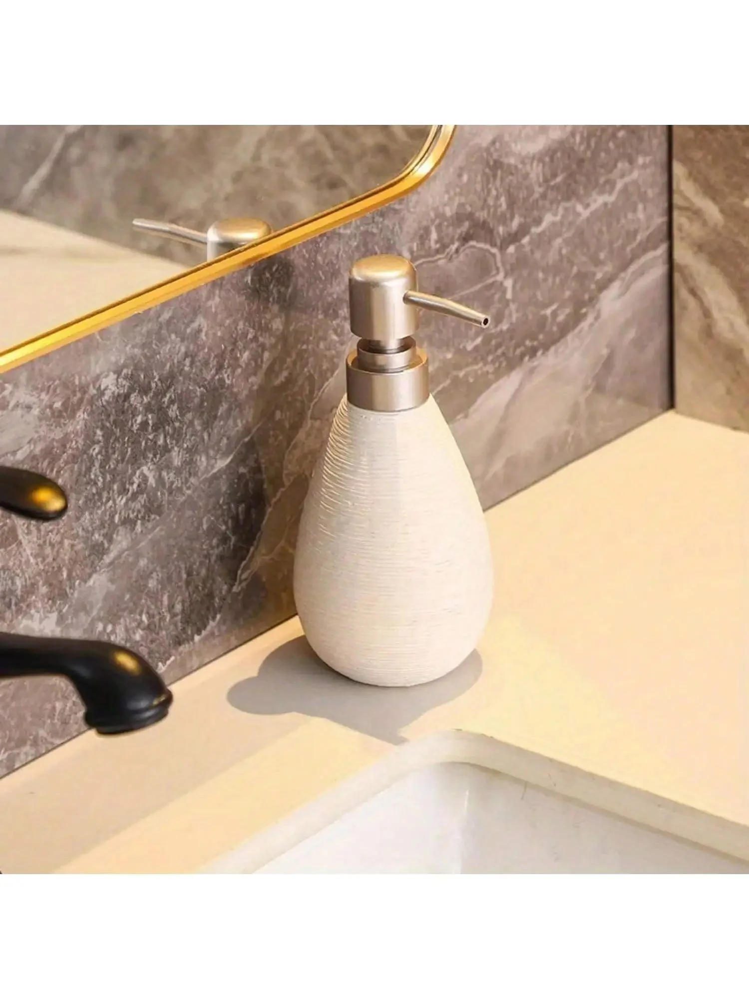 Creative Retro Style Ceramic Push-Type Soap Dispenser With Pump, Hand Soap Bottle, Suitable For Bathrooms Kitchens And Toilets - Image 18