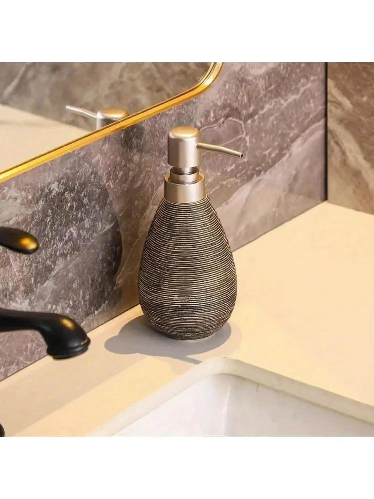 Creative Retro Style Ceramic Push-Type Soap Dispenser With Pump, Hand Soap Bottle, Suitable For Bathrooms Kitchens And Toilets - Image 8