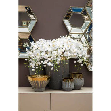 Cyrus Grey and Gold Finish Planter - Image 7