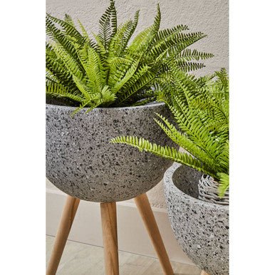 Darnell Medium Grey Speckled Planter - Image 6