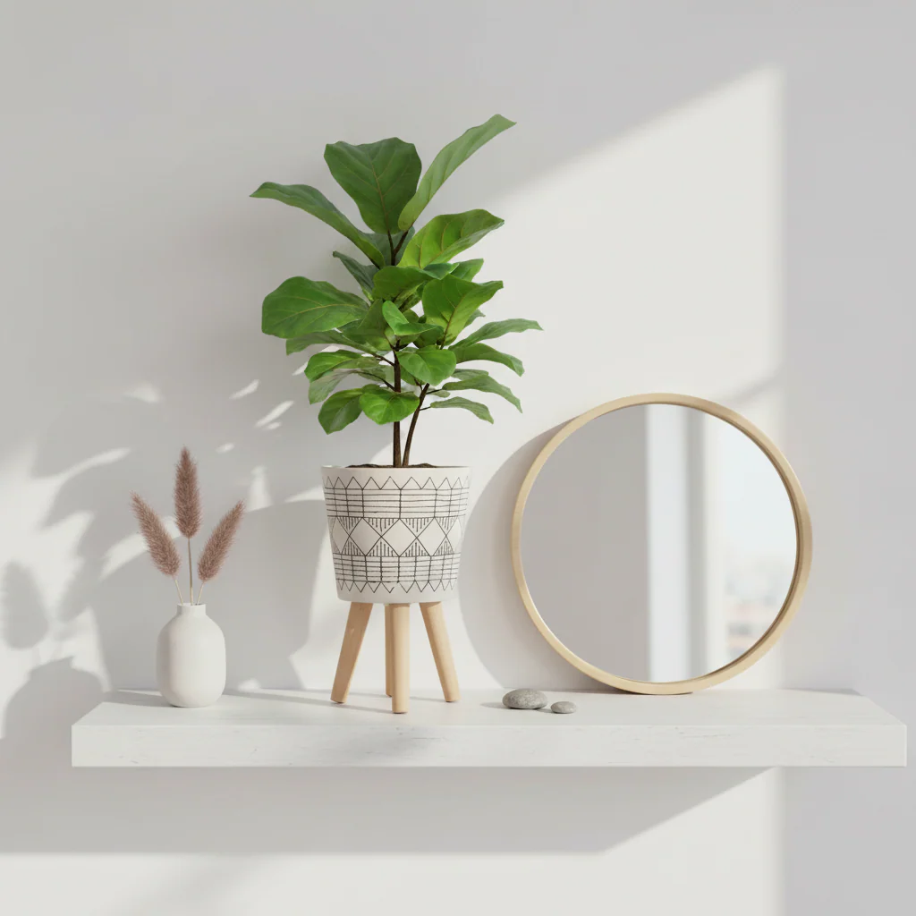 Darnell White And Black Small Planter - Image 3