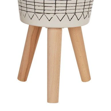 Darnell White And Black Small Planter - Image 8