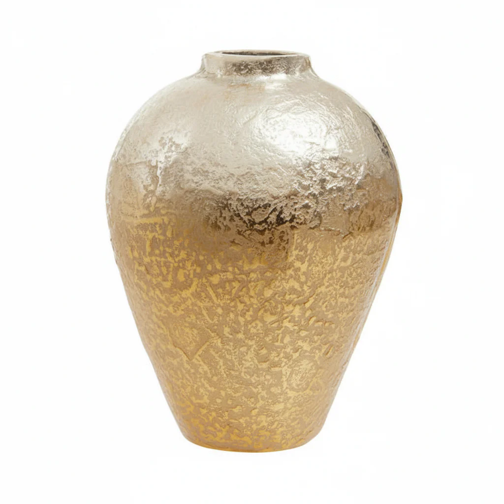 Dion Small Ombre Silver and Gold Finish Vase
