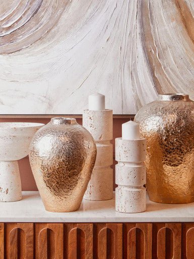 Dion Small Ombre Silver and Gold Finish Vase - Image 10