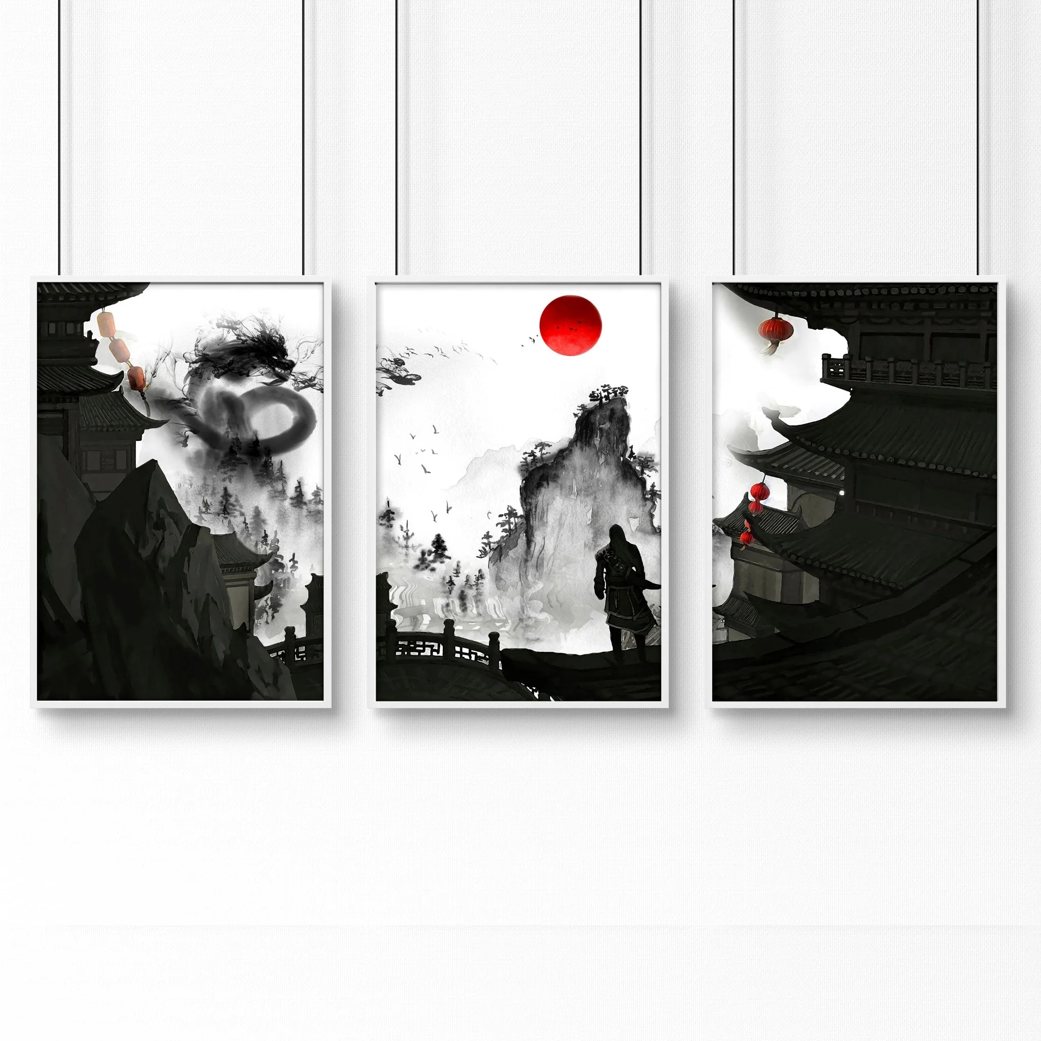Dragon wall art | set of 3 prints for home office decor - Image 7