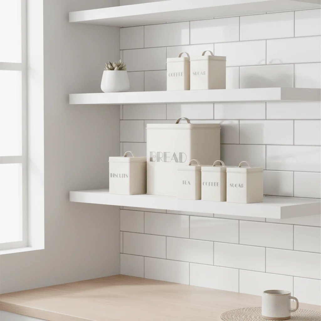 Easton 5 Piece Cream Kitchen Storage Set - Image 3