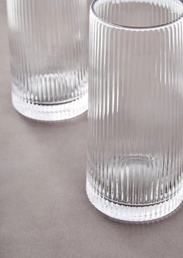 Eldon Set of Four Ribbed Hi Ball Glasses - Image 8
