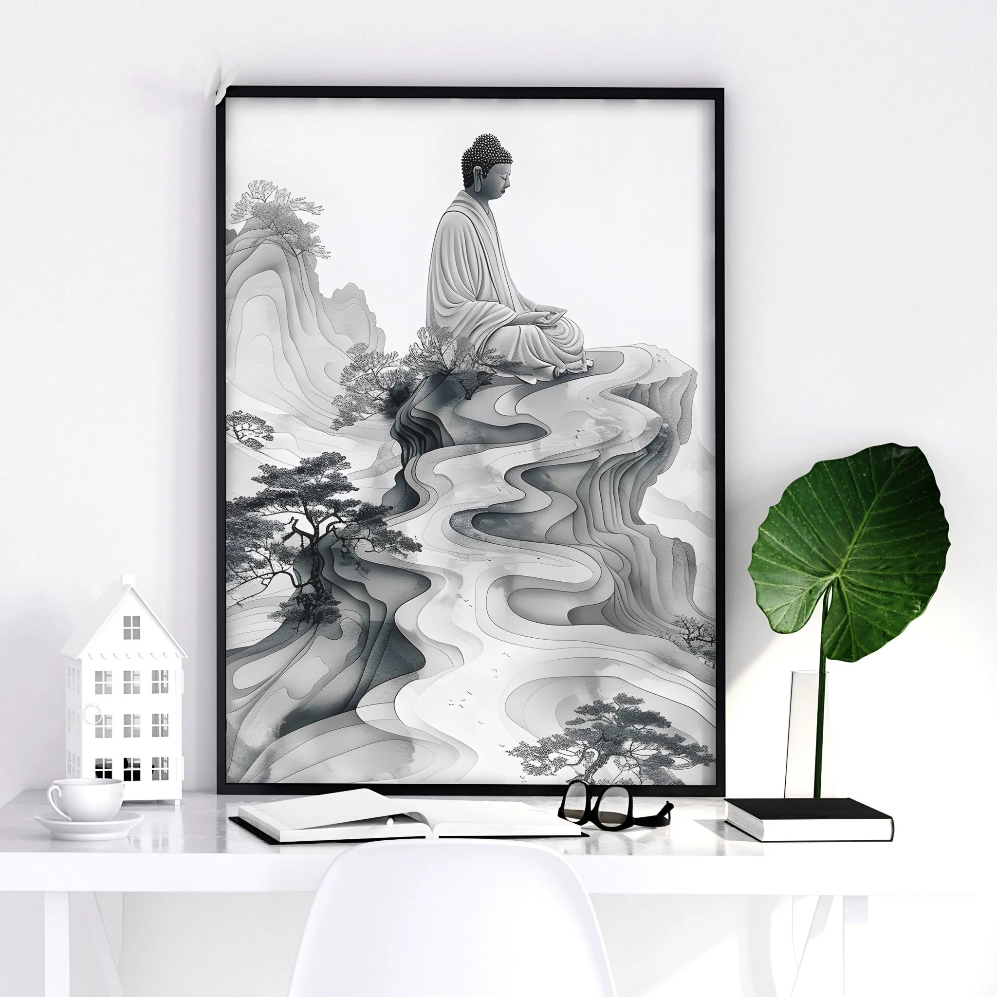 Extra Large Framed Wall Art | Set of 2 Asian Inspired Wall art Prints - Image 9