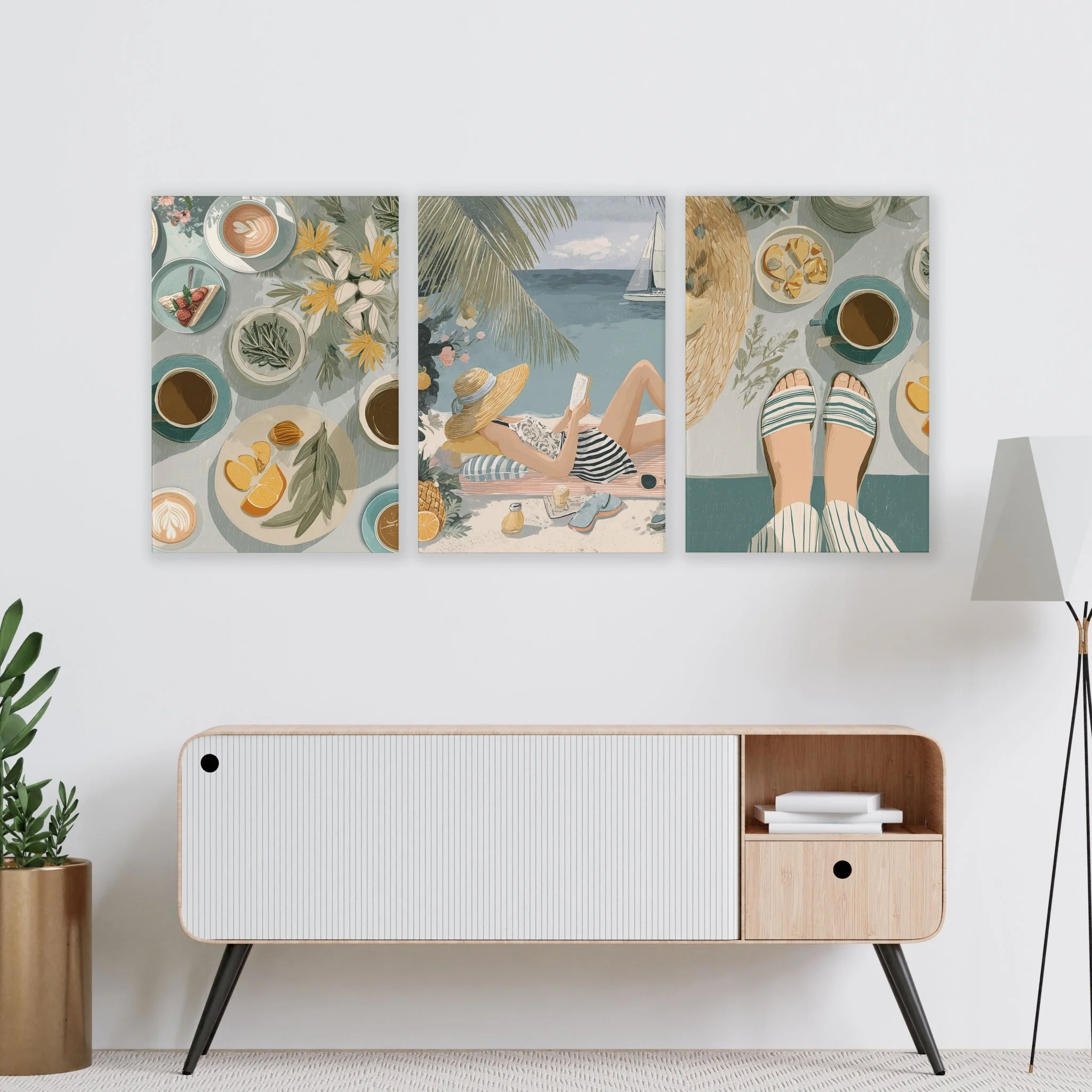 Extra Large Pictures For Living Room | Set of 3 Italian Lifestyle Wall art Prints - Image 10