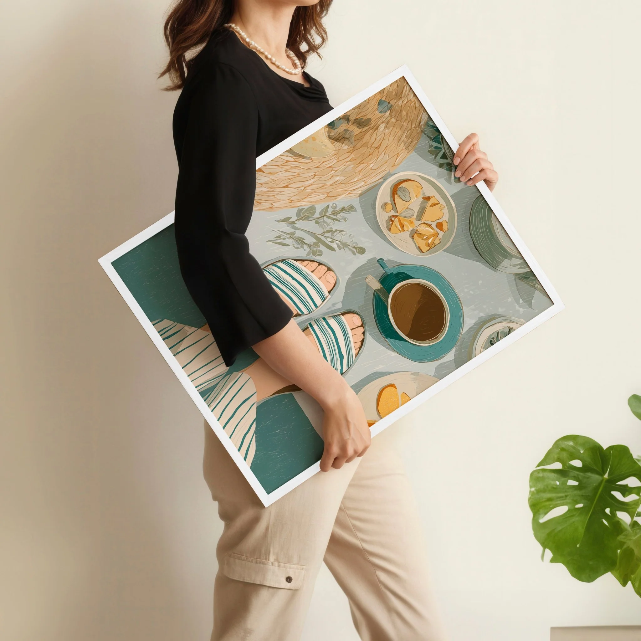 Extra Large Pictures For Living Room | Set of 3 Italian Lifestyle Wall art Prints - Image 15