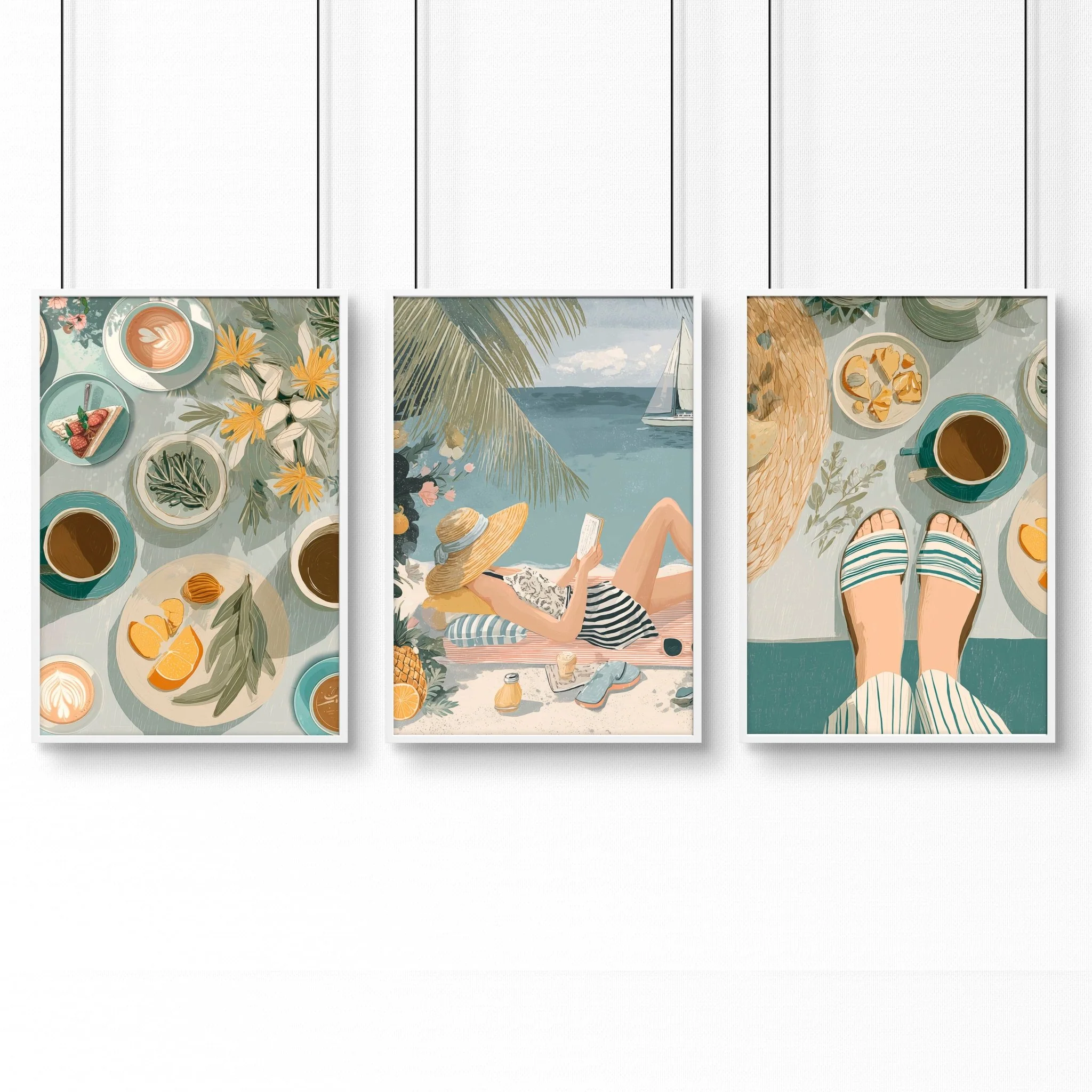 Extra Large Pictures For Living Room | Set of 3 Italian Lifestyle Wall art Prints - Image 18