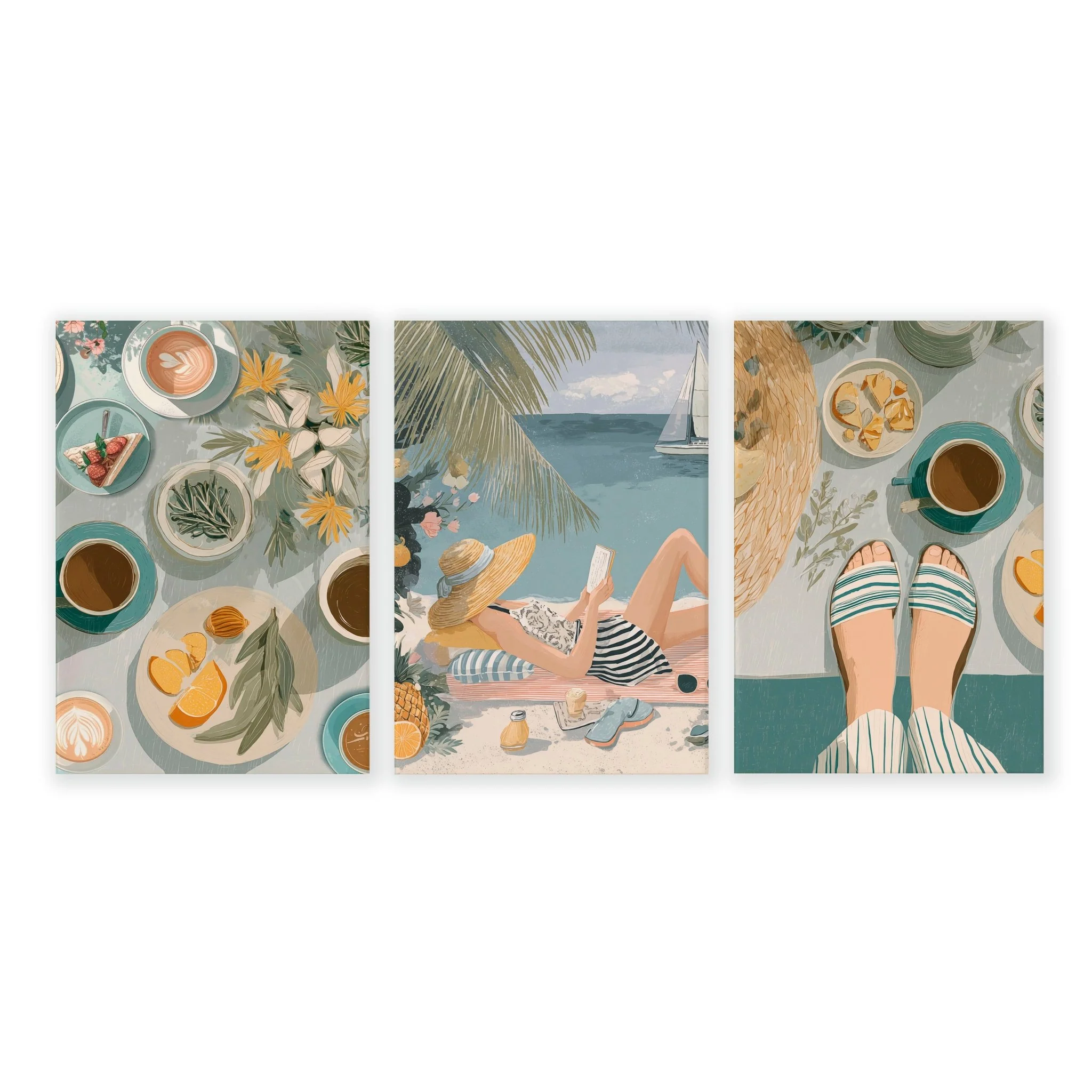 Extra Large Pictures For Living Room | Set of 3 Italian Lifestyle Wall art Prints - Image 19