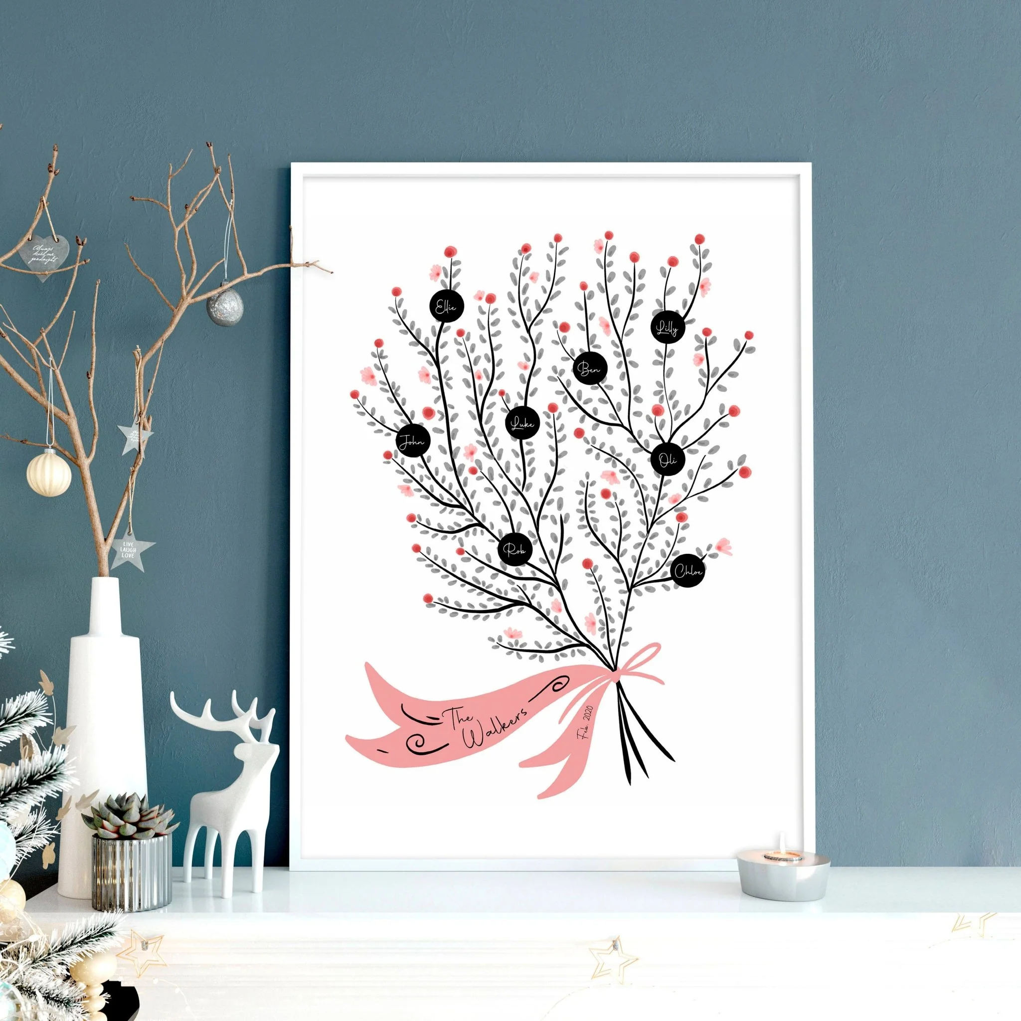 Family personalised gifts | wall art print - Image 2