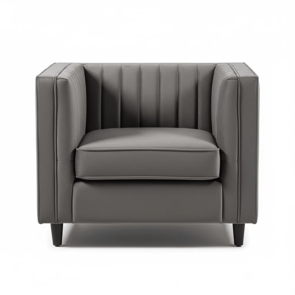 Farah Grey Velvet Chair