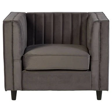 Farah Grey Velvet Chair - Image 5