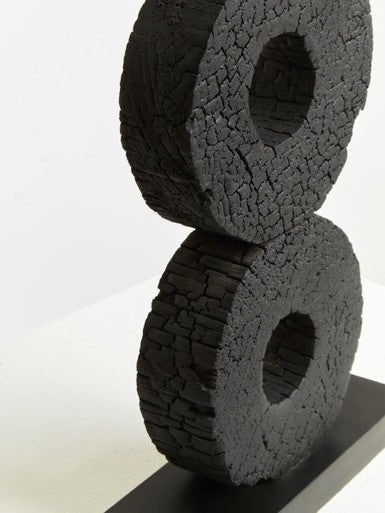 Fidel Large Charred Black Mango Wood Log Candle Holder - Image 13