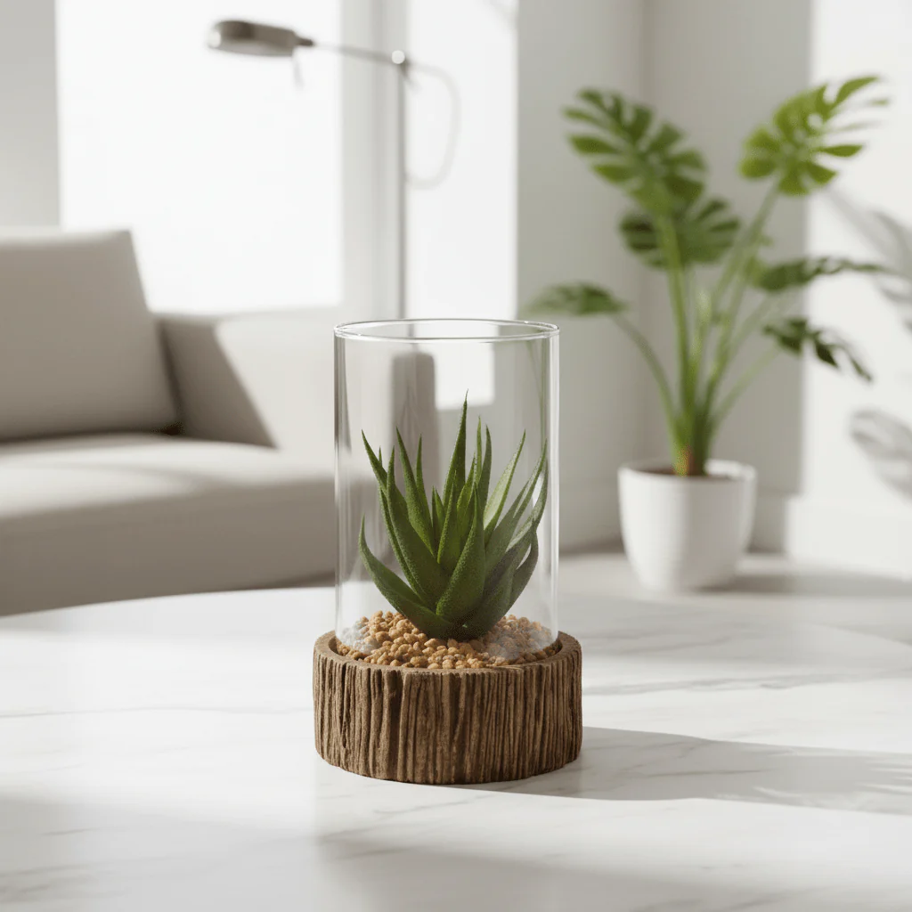 Fiori Small Succulent with Natural Stone Base - Image 9