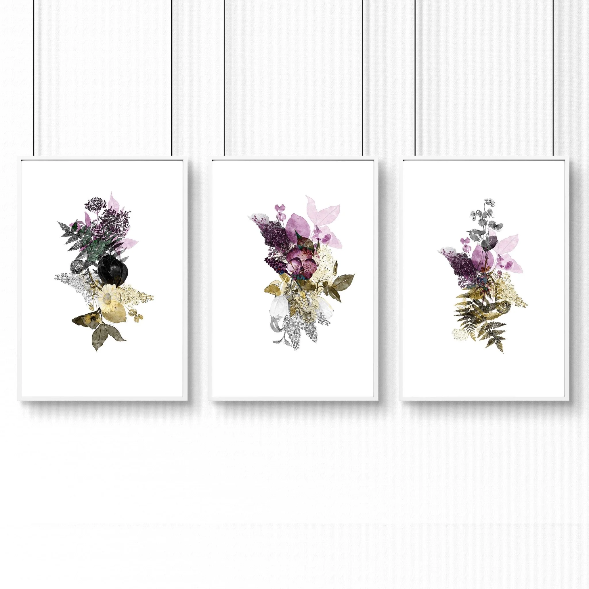 Set of 3 Wall Art – Large Floral Prints for Living Room - Image 9