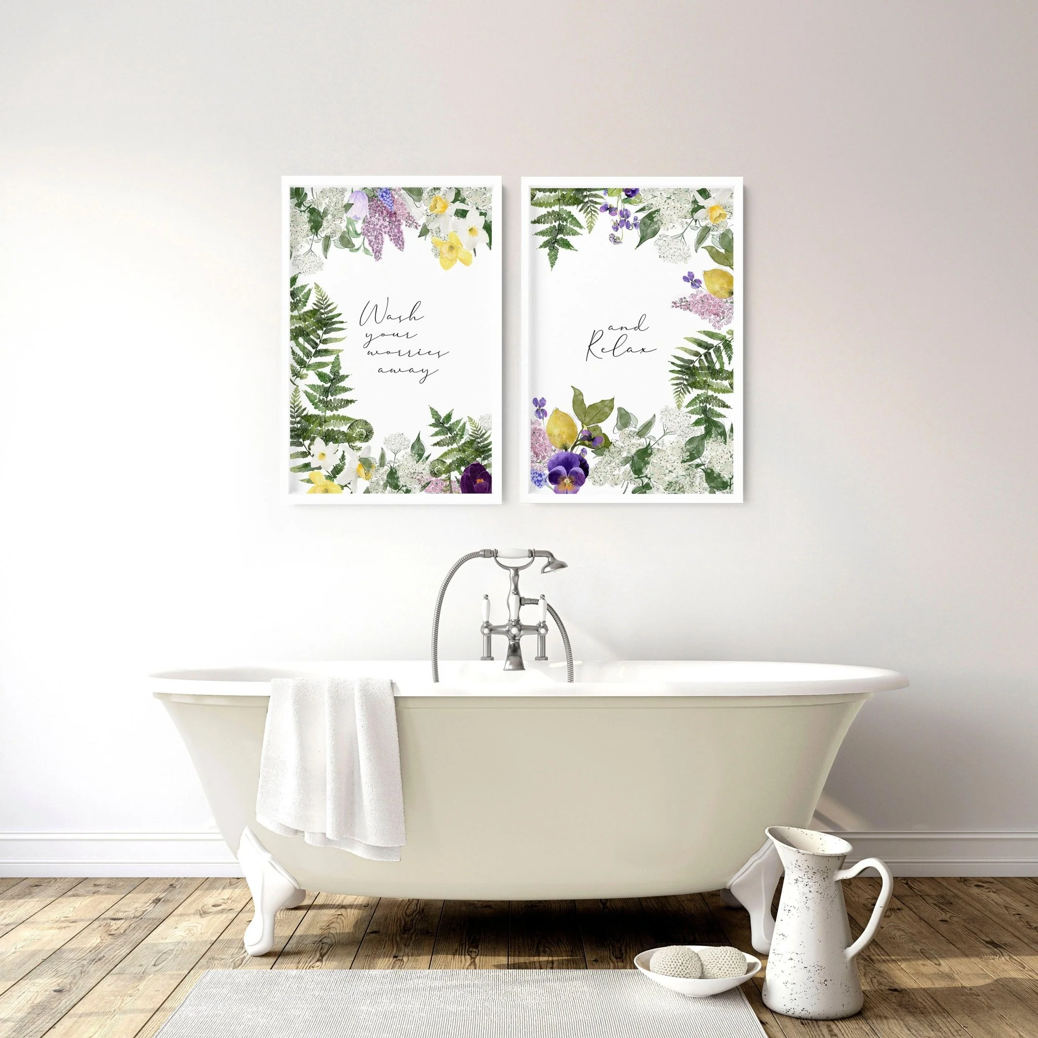 Framed bathroom prints | set of 2 wall art prints - Image 5