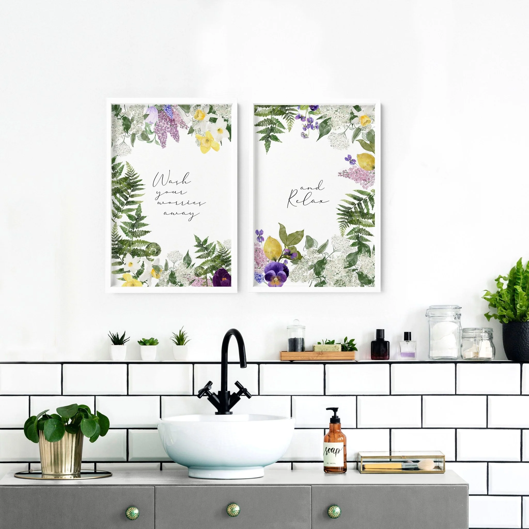 Framed bathroom prints | set of 2 wall art prints - Image 6