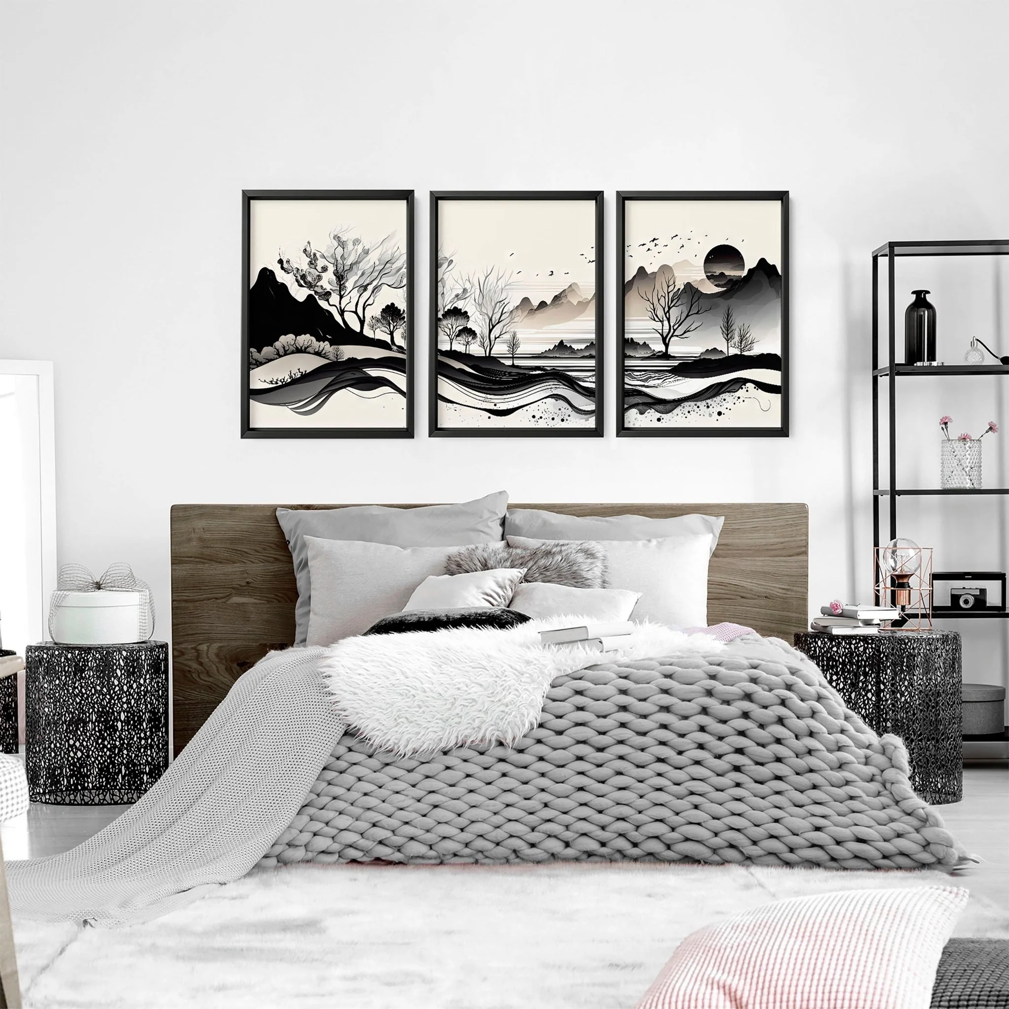 Framed Landscape Wall Art | Set of 3 wall art prints - Image 3
