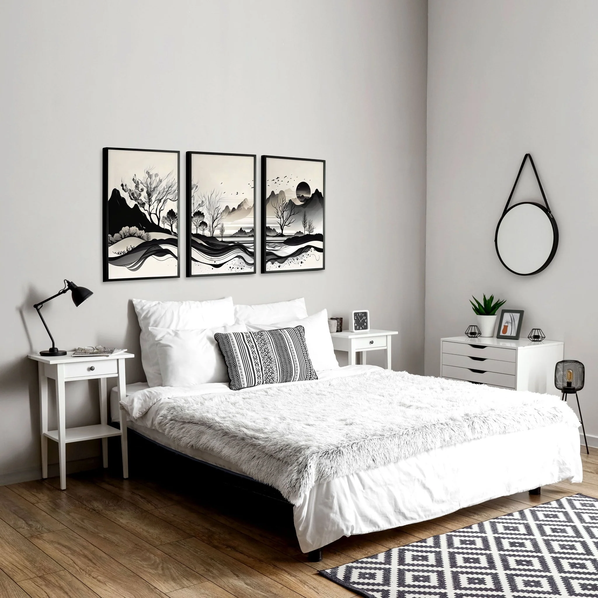 Framed Landscape Wall Art | Set of 3 wall art prints - Image 4