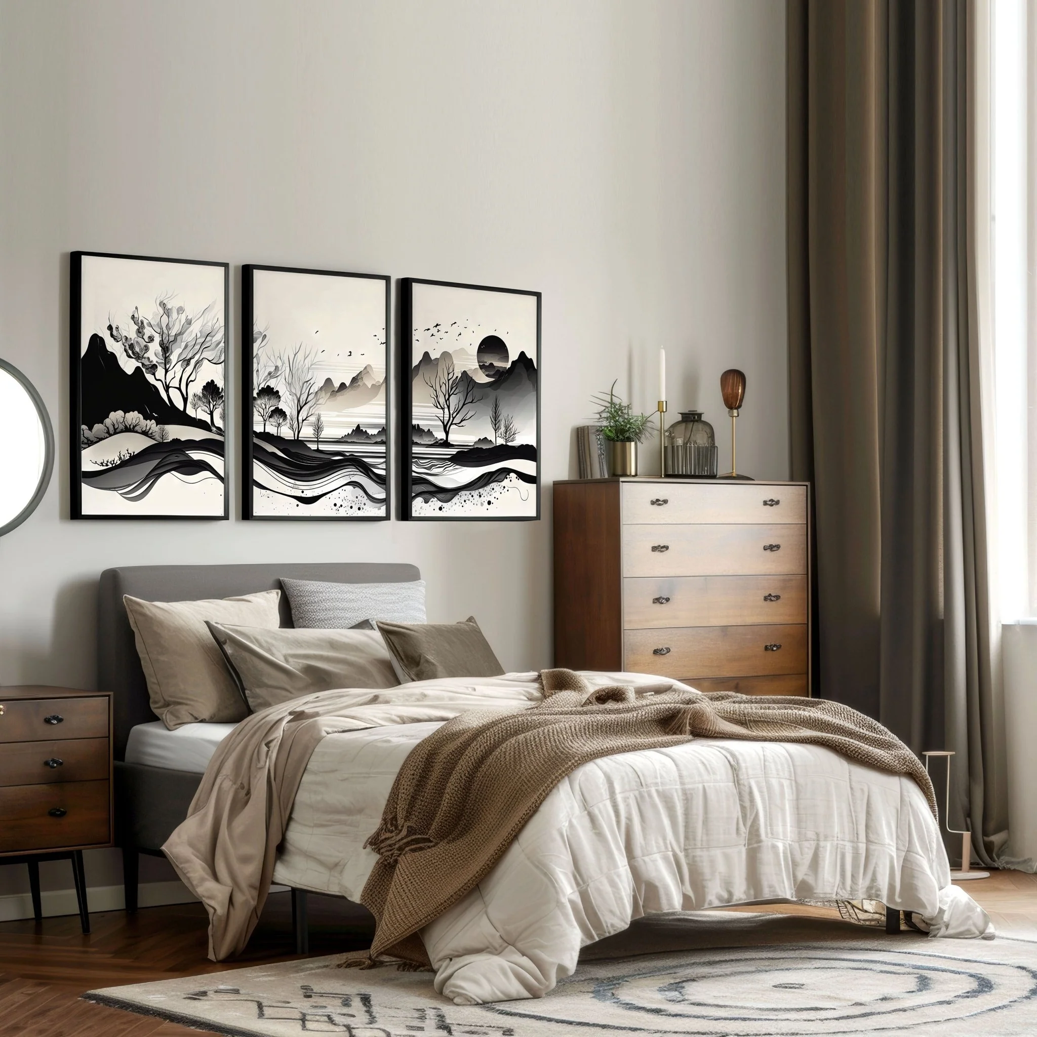 Framed Landscape Wall Art | Set of 3 wall art prints - Image 5