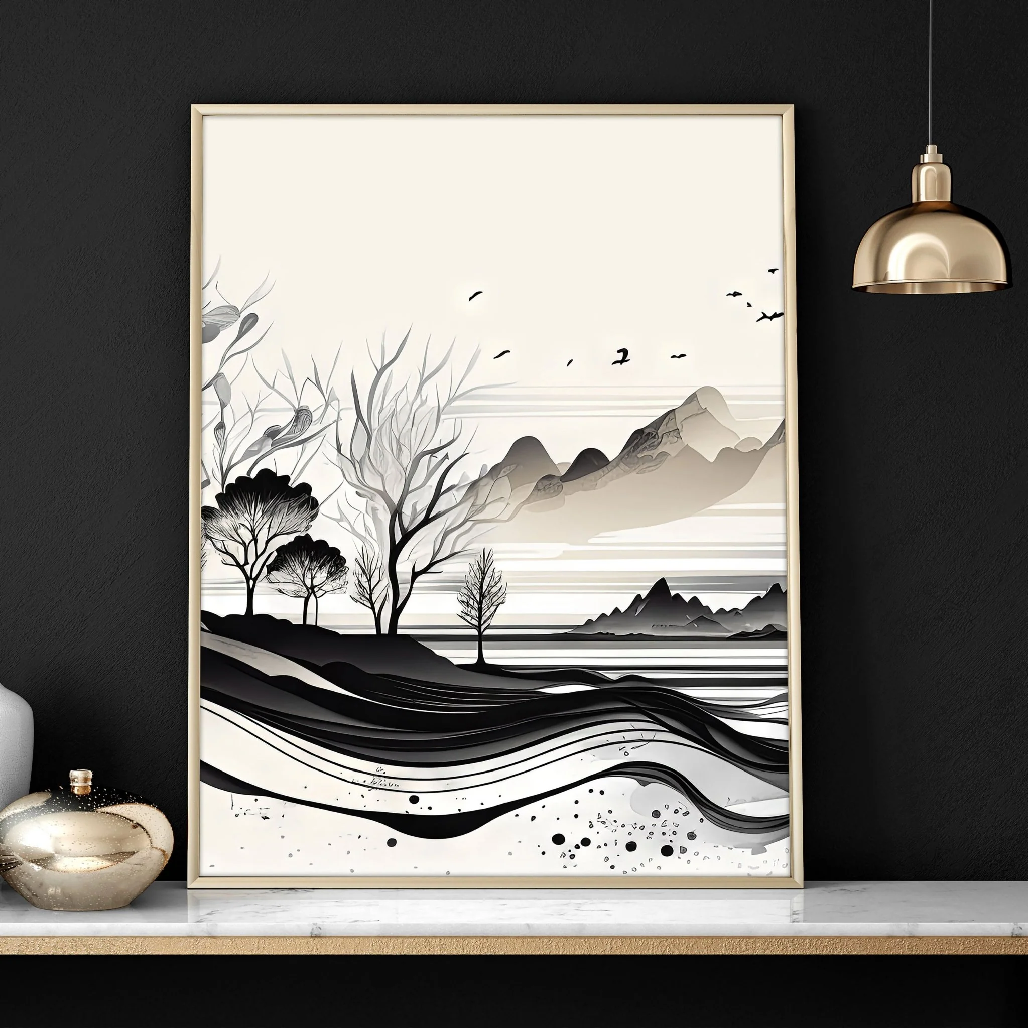 Framed Landscape Wall Art | Set of 3 wall art prints - Image 8