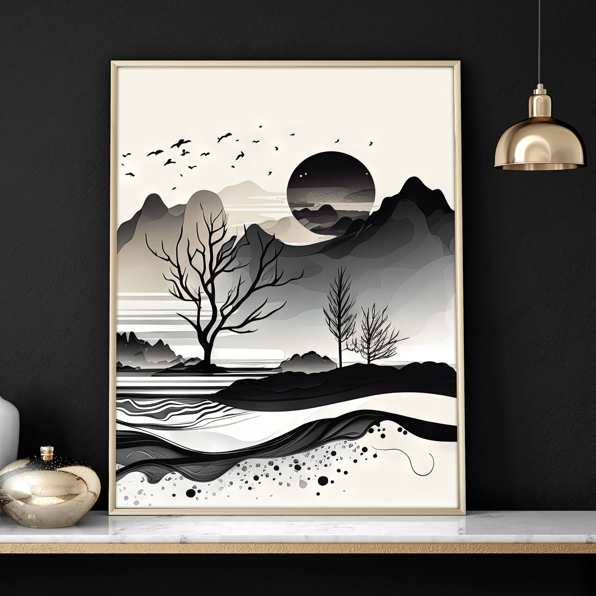 Framed Landscape Wall Art | Set of 3 wall art prints - Image 9