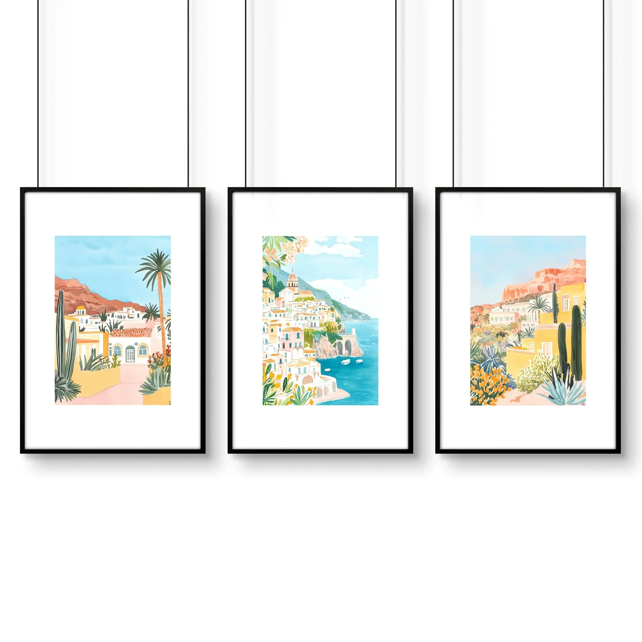 Framed Posters | Set of 3 Beach Decor Wall art Prints - Image 9