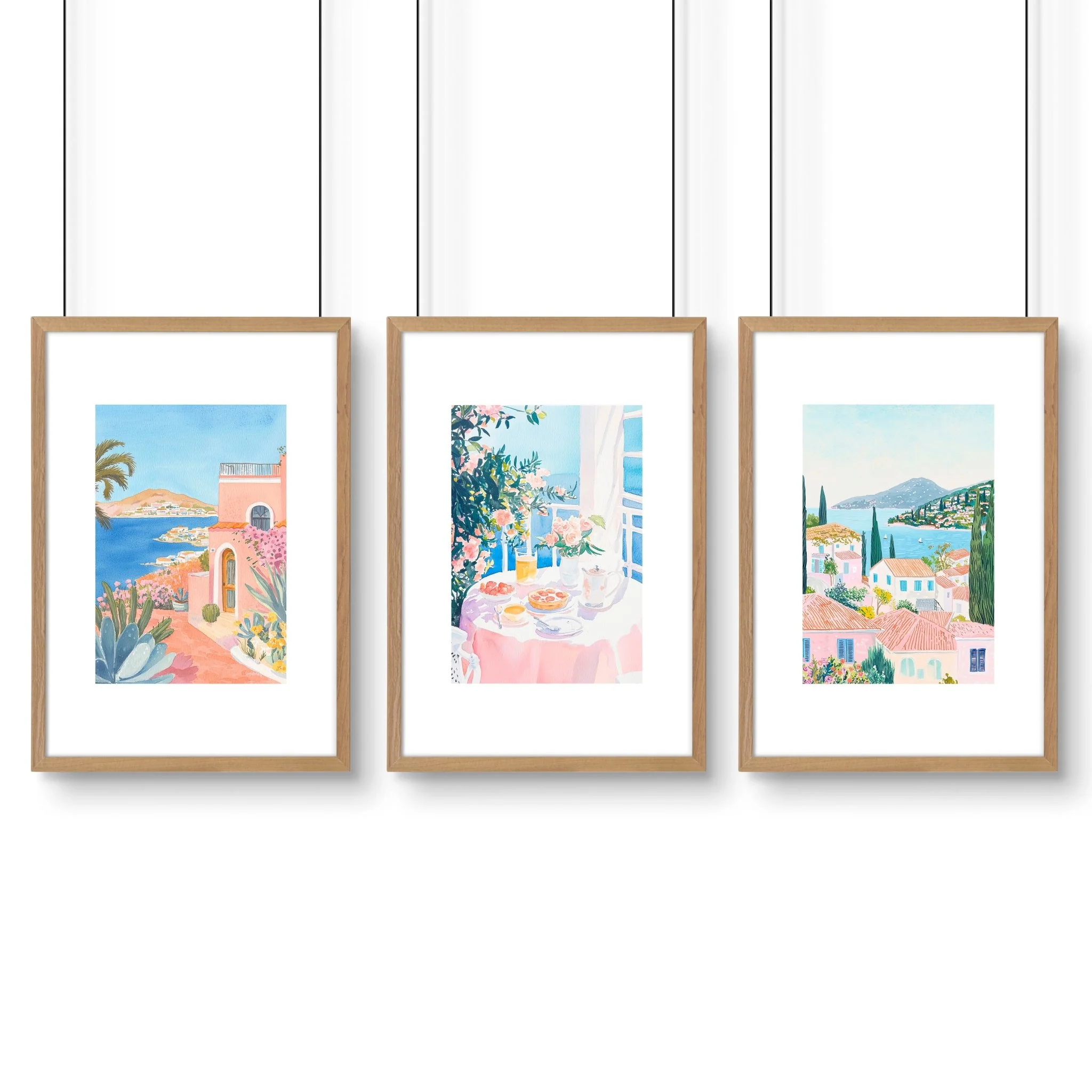 Framed Printed Artwork | Set of 3 Beach Decor Wall art Prints - Image 13