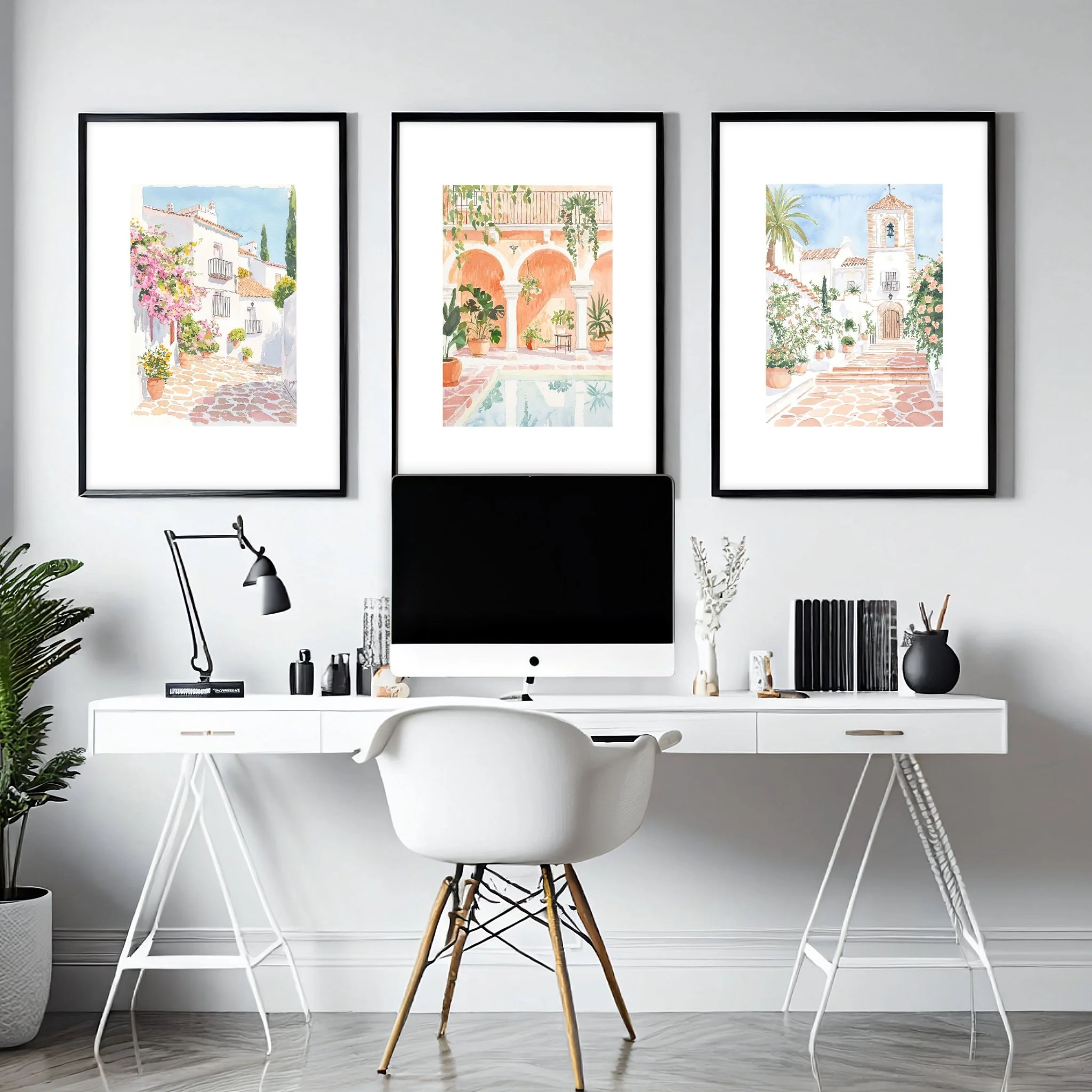 Framed Printed Artwork | Set of 3 Beach Decor Wall art Prints - Image 3