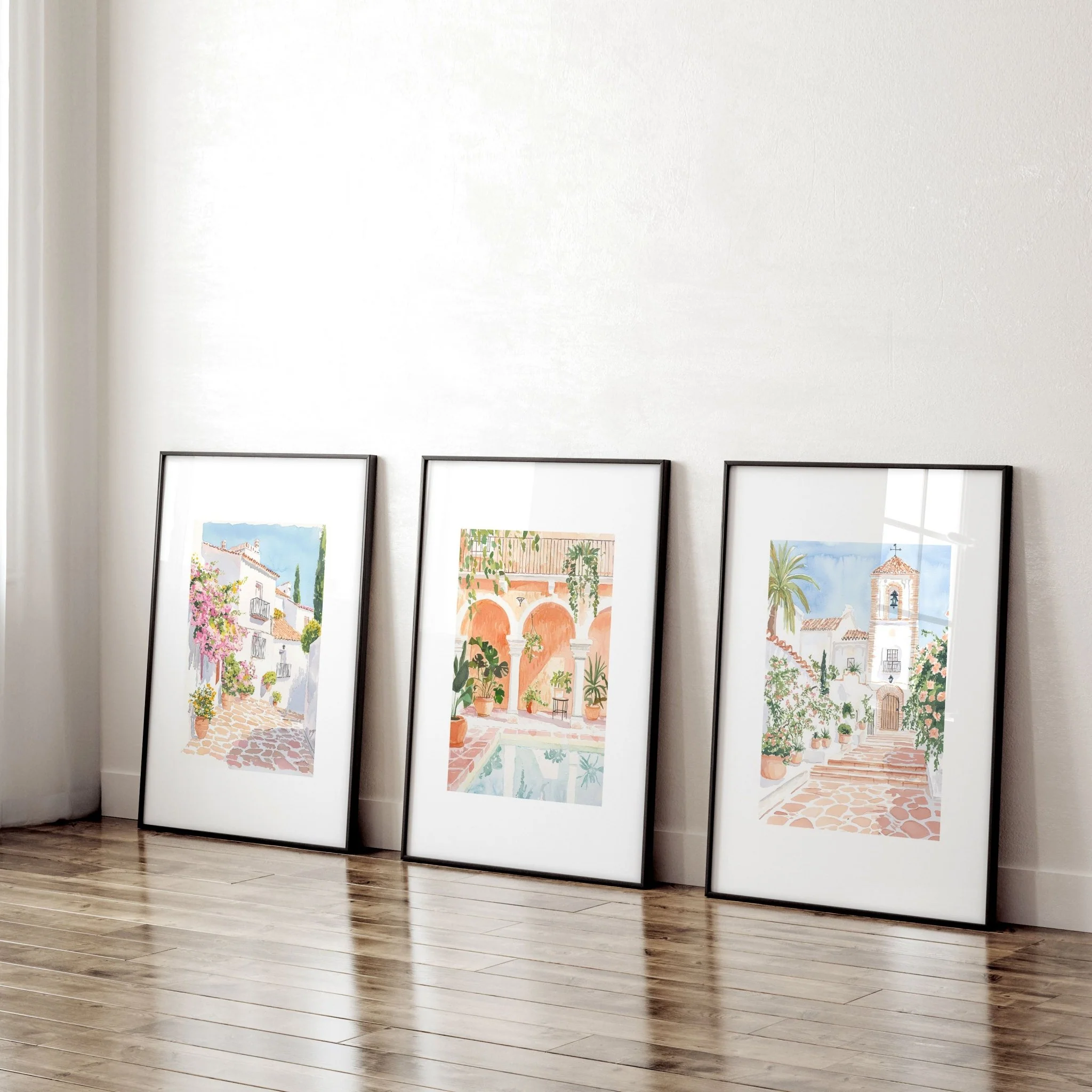 Framed Printed Artwork | Set of 3 Beach Decor Wall art Prints - Image 5