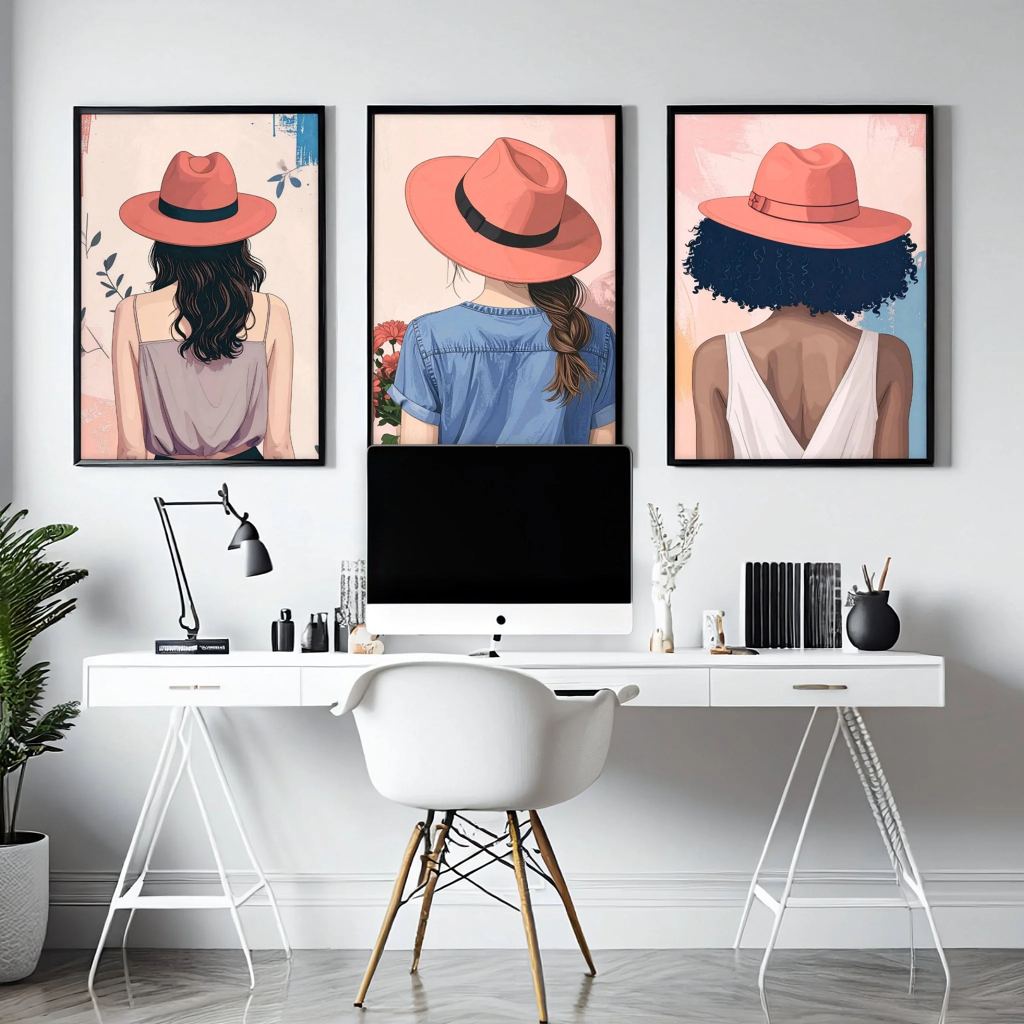 Framed Prints Large | Set of 3 Boho Women Wall art Prints - Image 3
