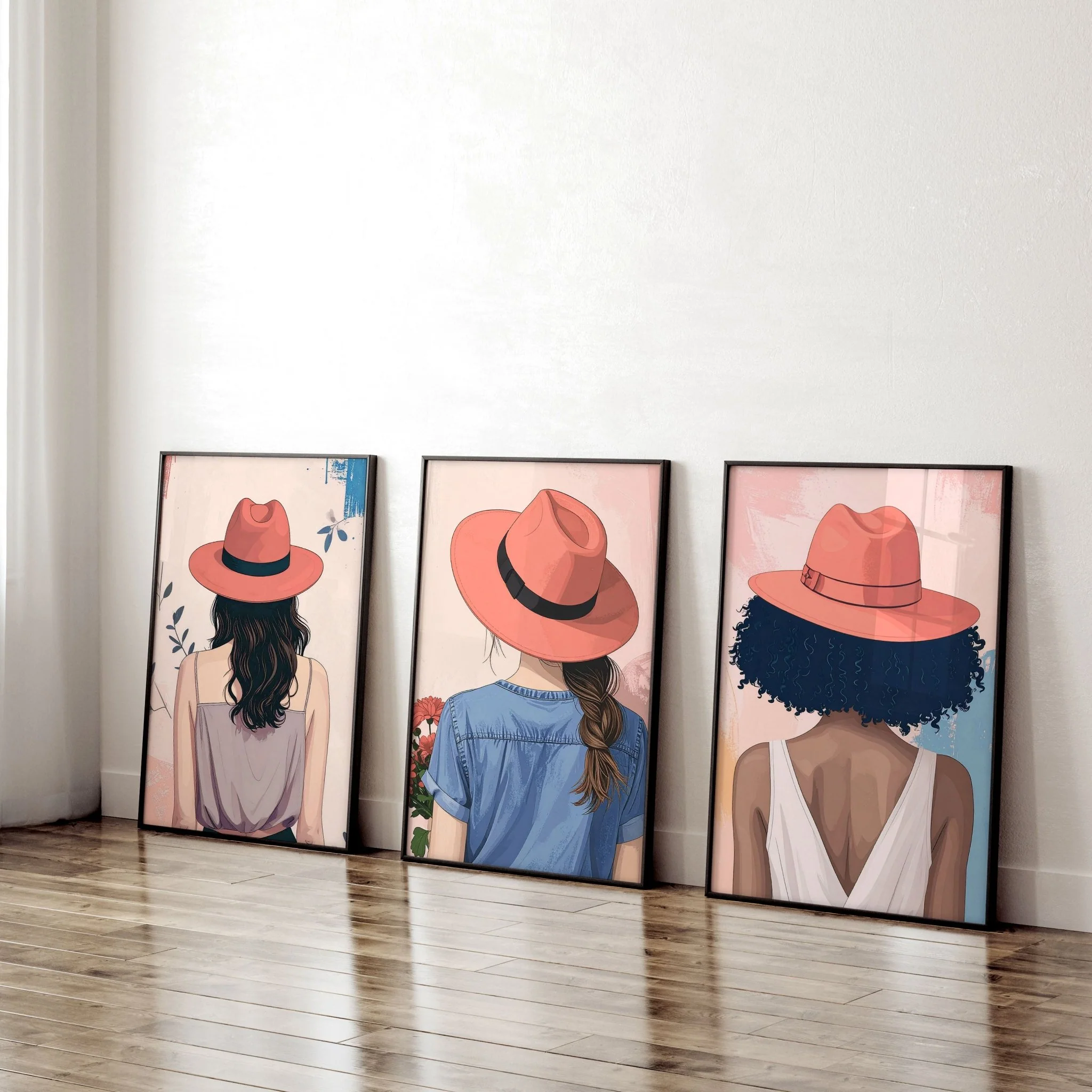 Framed Prints Large | Set of 3 Boho Women Wall art Prints - Image 4