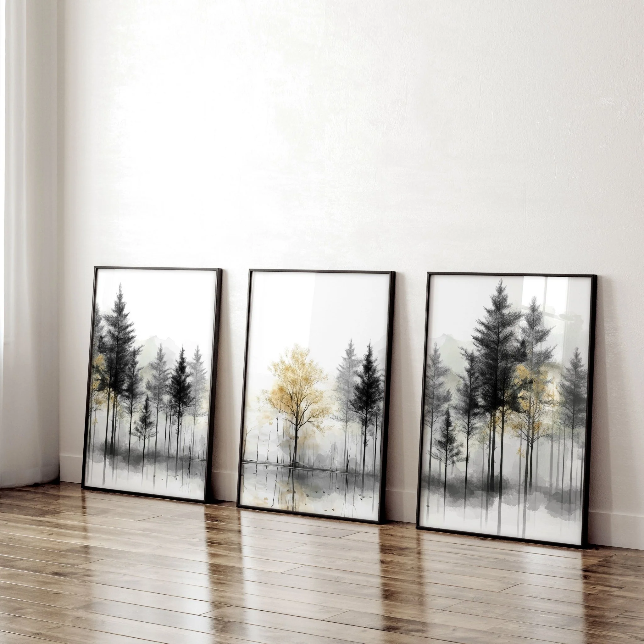 Framed Wall Art Set of 3 | Set of 3 Asian Inspired Wall art Prints - Image 3