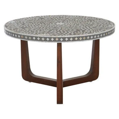 Fusion Mother of Pearl Design Round Coffee Table - Image 10