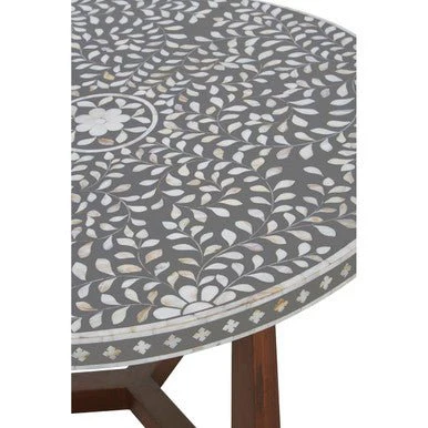 Fusion Mother of Pearl Design Round Coffee Table - Image 9
