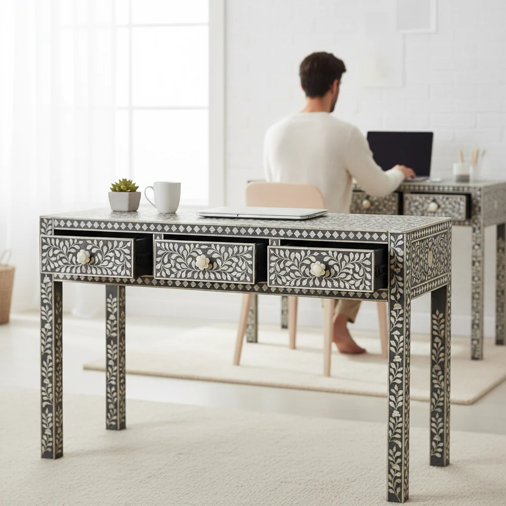 Fusion Three Drawer Desk - Image 2