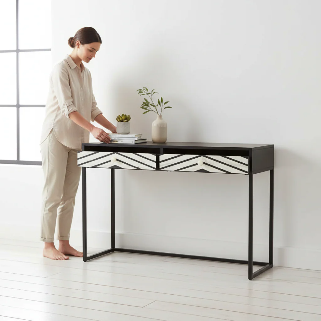 Fusion Two Drawer Console Table - Image 2