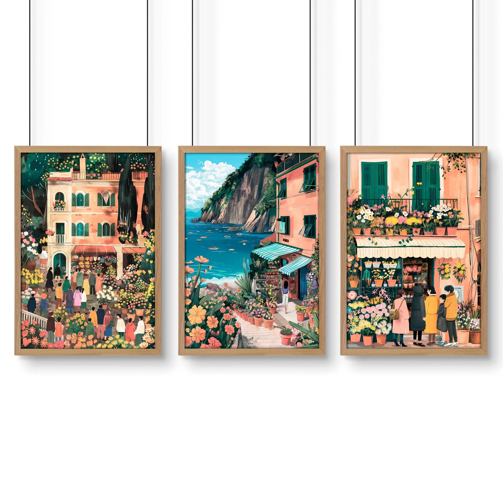 Gallery Wall Frames | Set of 3 Italian Lifestyle Wall art Prints - Image 11