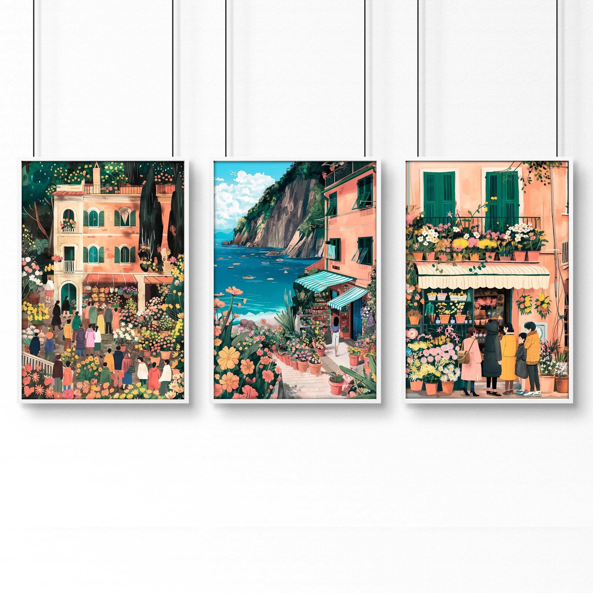 Gallery Wall Frames | Set of 3 Italian Lifestyle Wall art Prints - Image 12