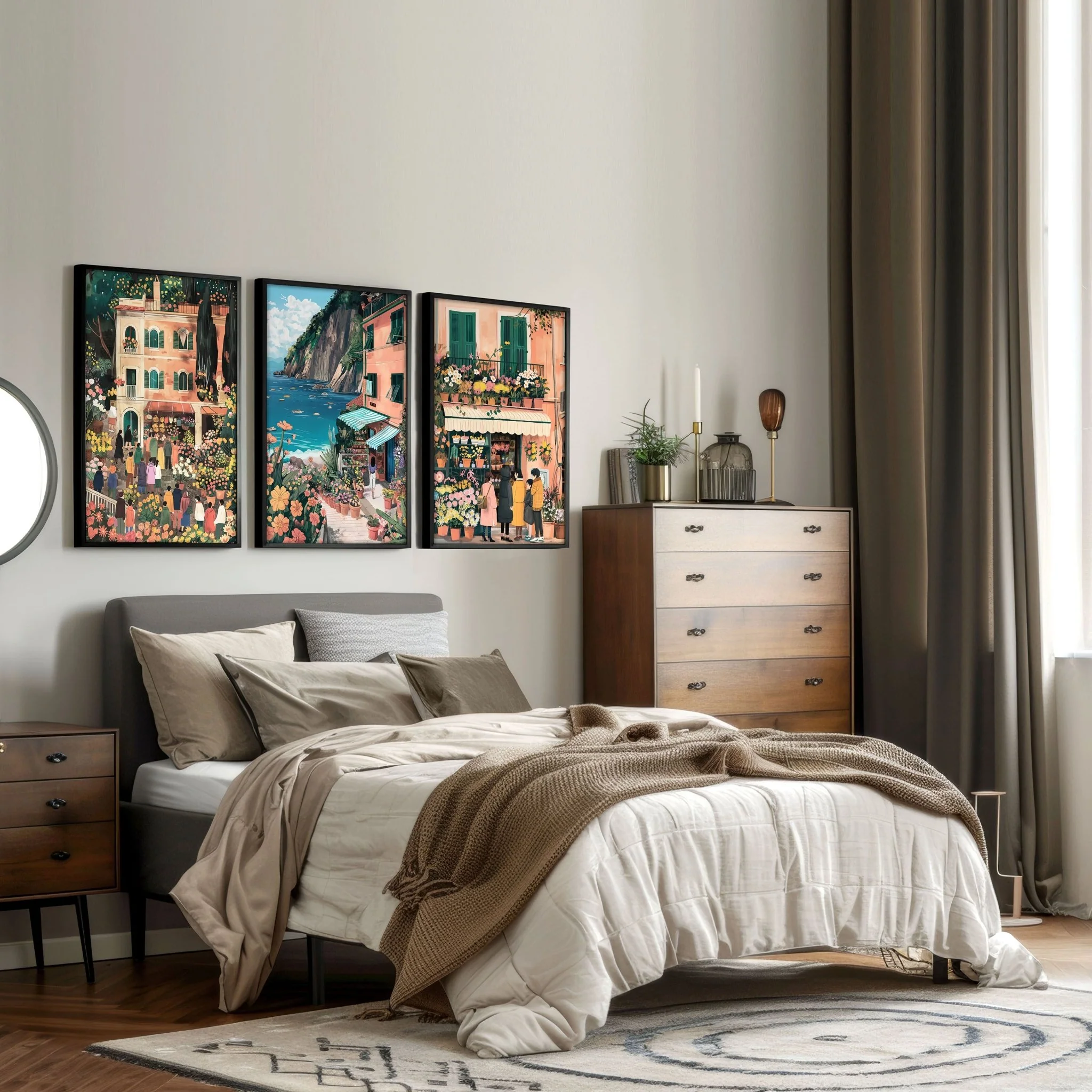 Gallery Wall Frames | Set of 3 Italian Lifestyle Wall art Prints - Image 2