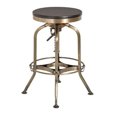 Gator Ash Wood Seat Metallic Stool - Image 10