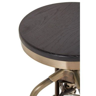 Gator Ash Wood Seat Metallic Stool - Image 7