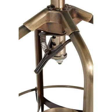 Gator Ash Wood Seat Metallic Stool - Image 8