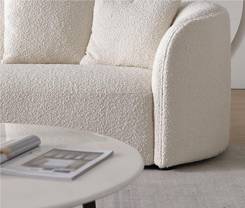 Goldie Gubi Three Seater Sofa, Boucle, White - Image 5