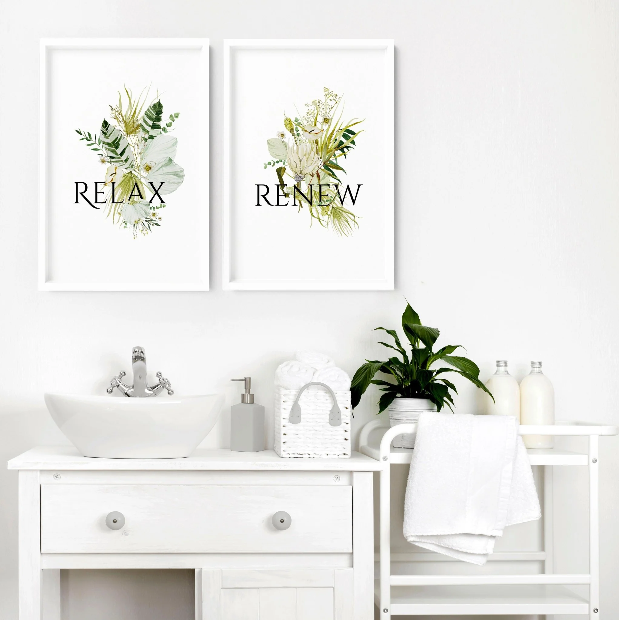 Framed bathroom wall art | Set of 2 unique wall art - Image 3