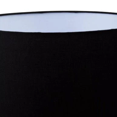 Hanah Black Snake Leather Effect Table Lamp with Chrome Base - Image 5