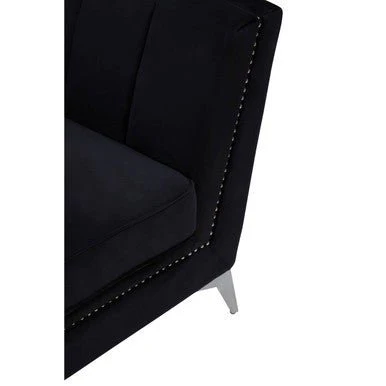 Hansa Black Velvet Chair - Image 6
